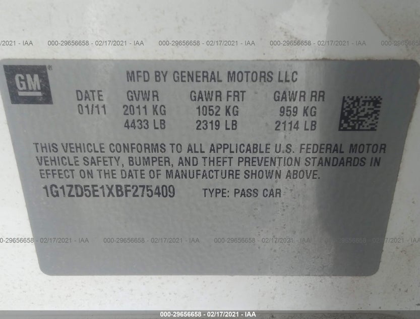 1G1ZD5E1XBF275409