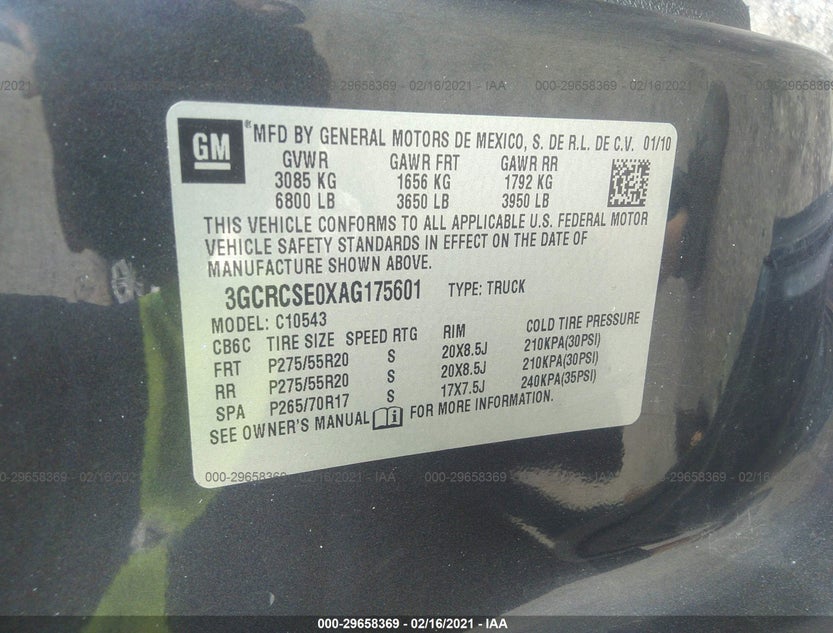 3GCRCSE0XAG175601