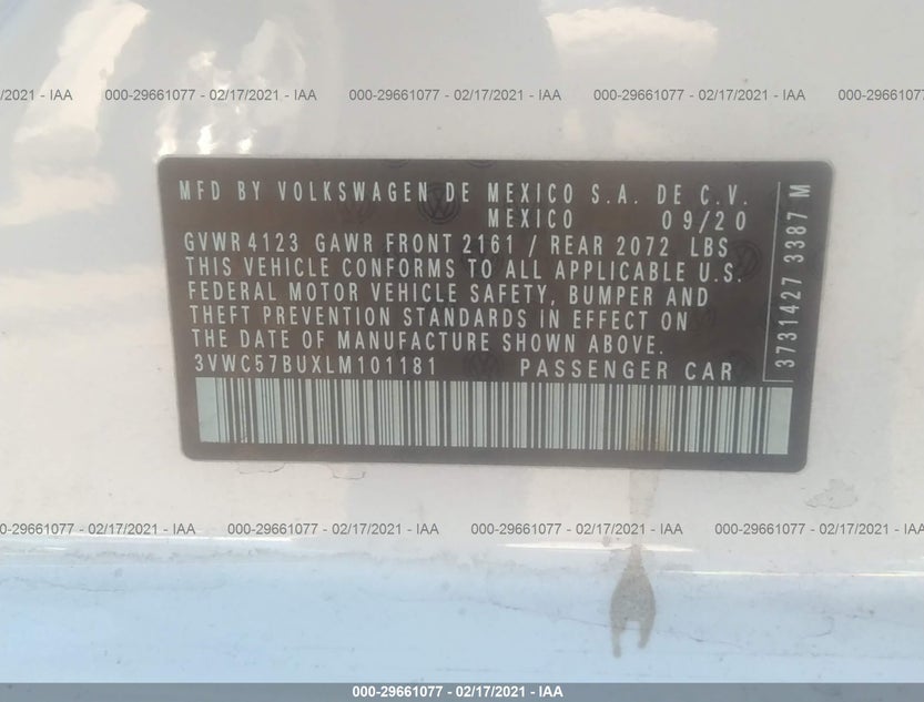 3VWC57BUXLM101181