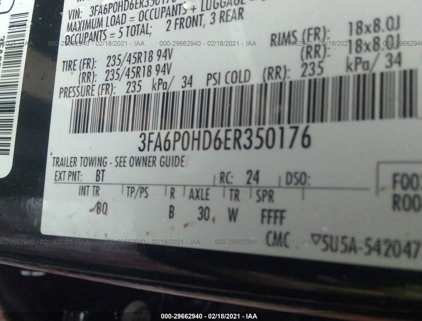 3FA6P0HD6ER350176