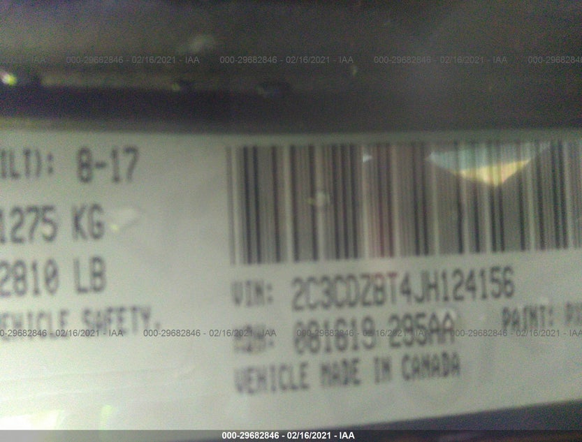 2C3CDZBT4JH124156