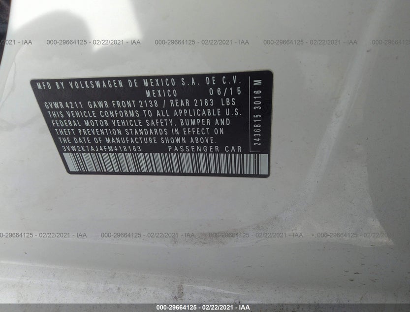 3VW2K7AJ4FM418163