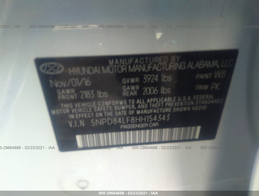 5NPD84LF8HH154343