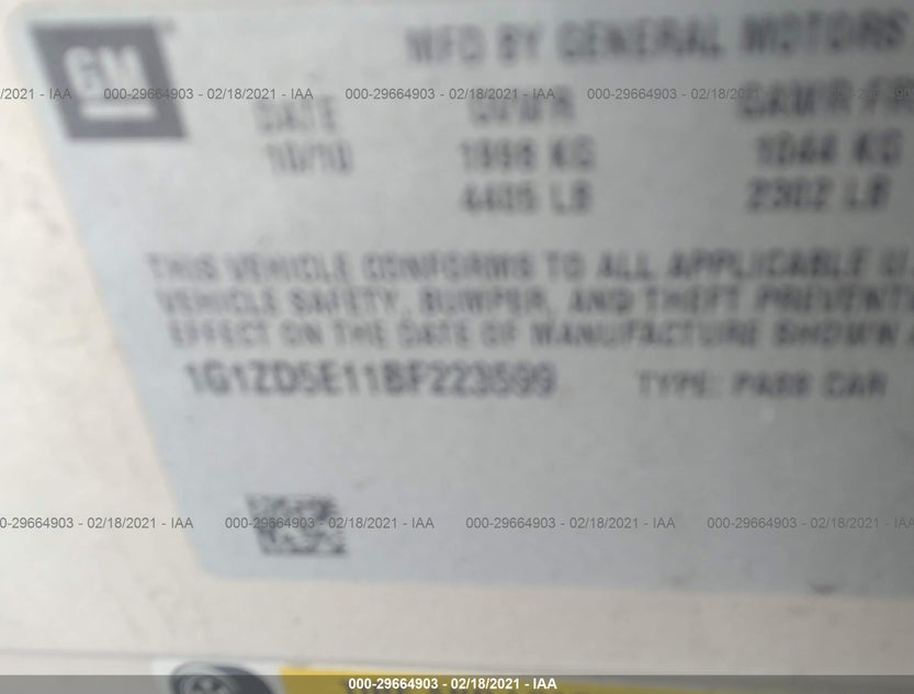1G1ZD5E11BF223599