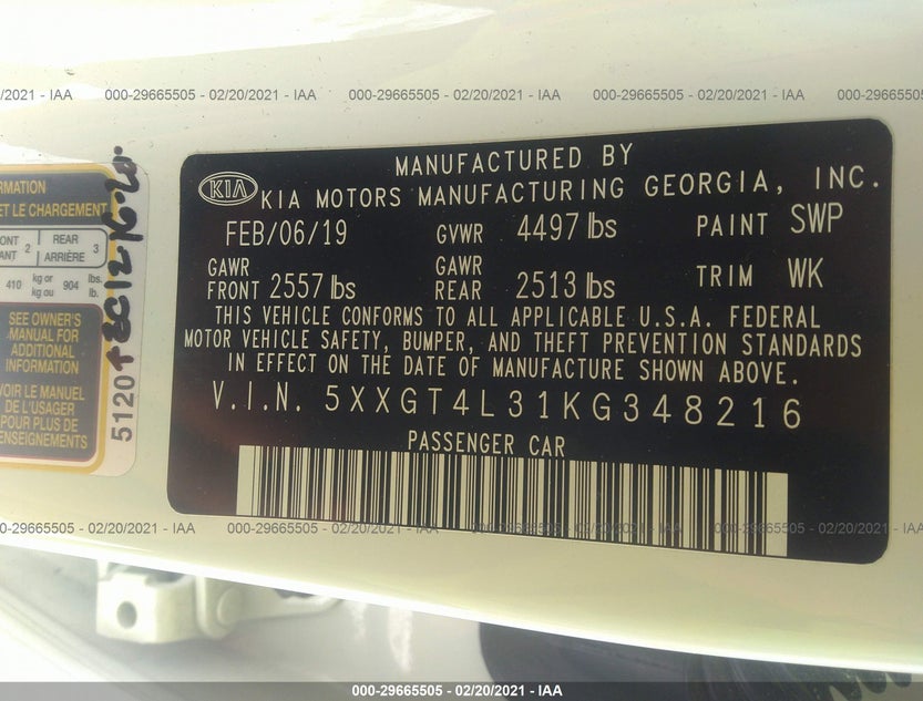 5XXGT4L31KG348216