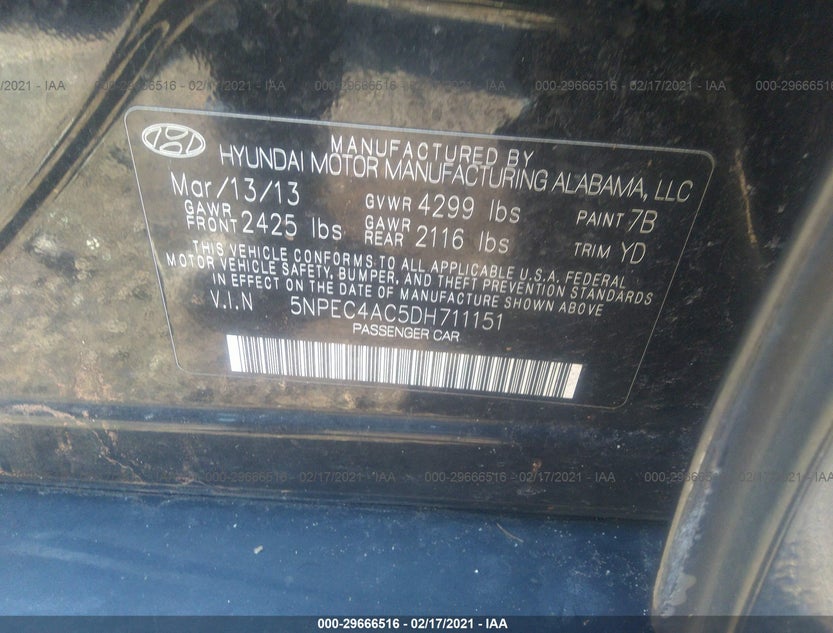 5NPEC4AC5DH711151