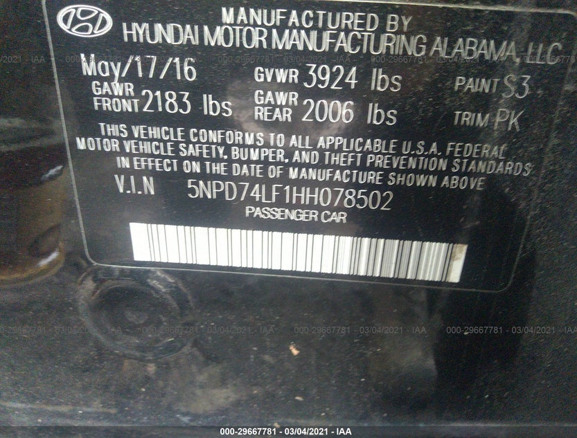 5NPD74LF1HH078502