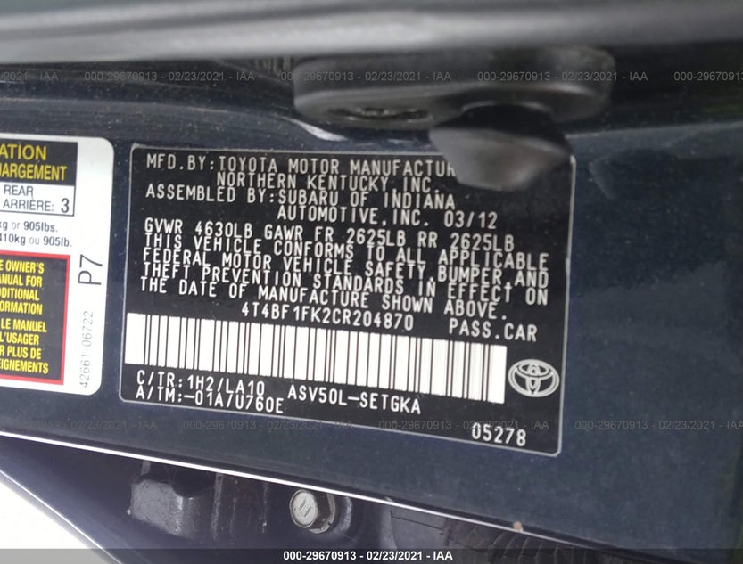 4T4BF1FK2CR204870
