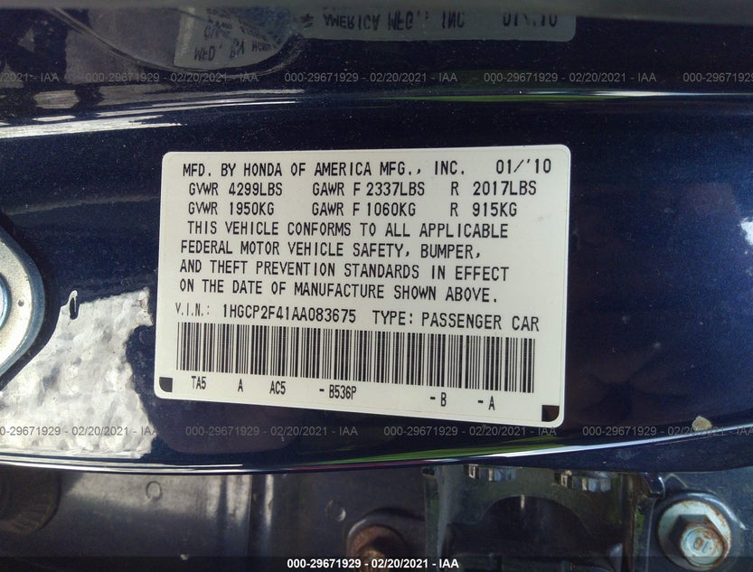 1HGCP2F41AA083675