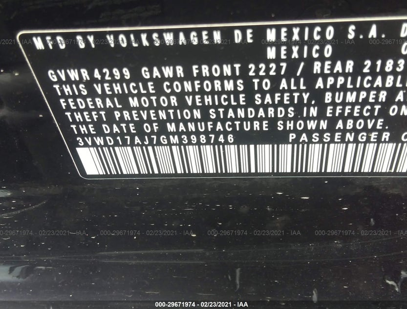 3VWD17AJ7GM398746