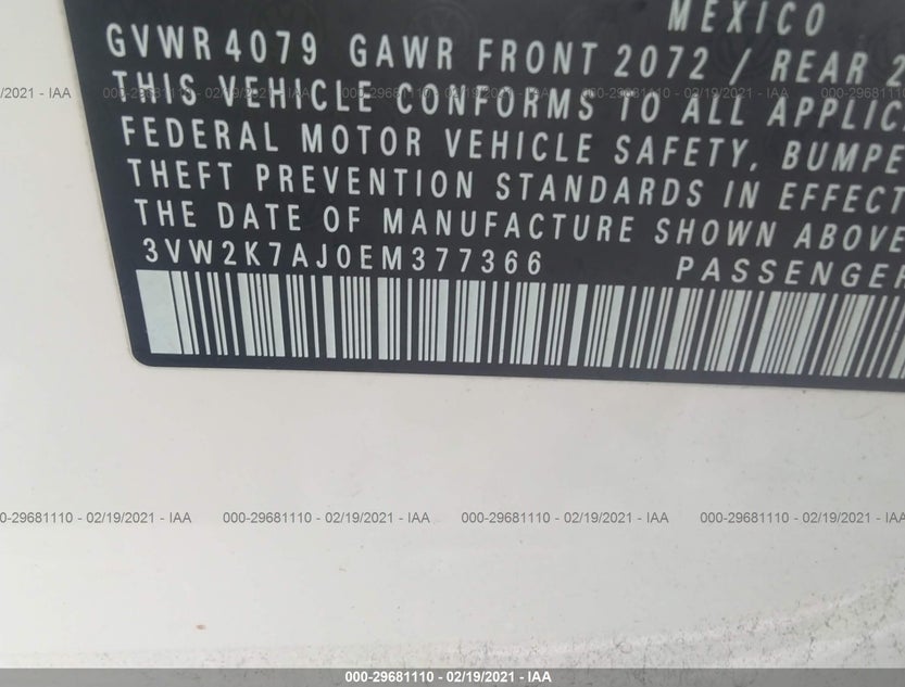 3VW2K7AJ0EM377366