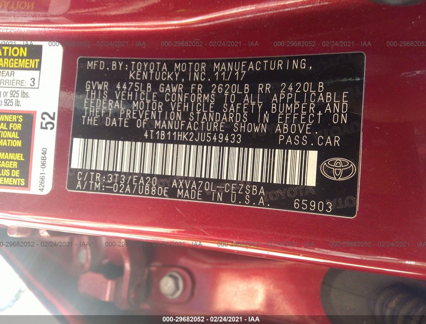 4T1B11HK2JU549433