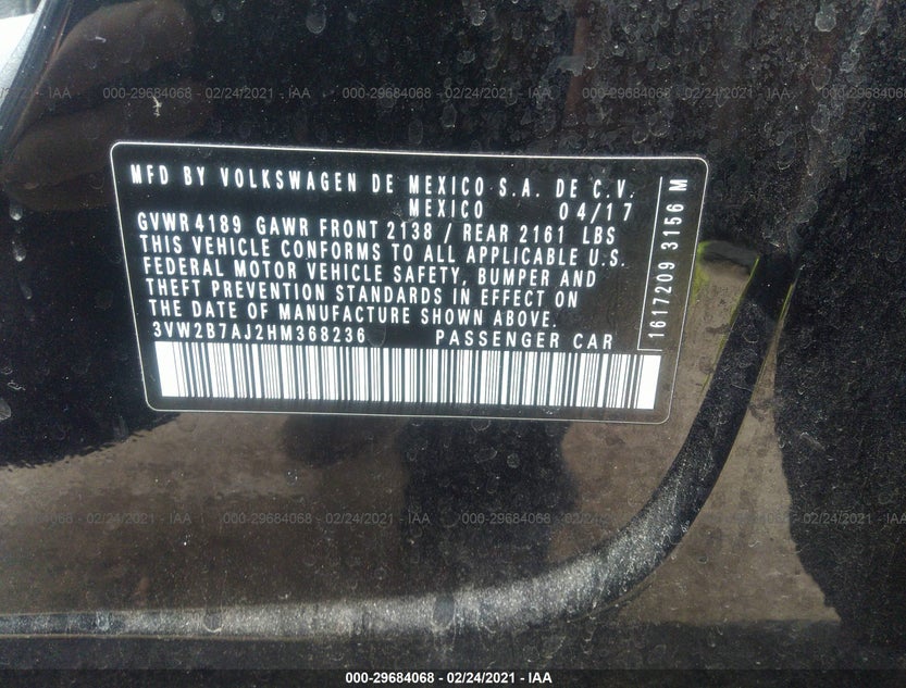 3VW2B7AJ2HM368236