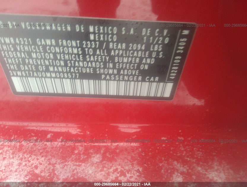 3VW6T7AU0MM008577