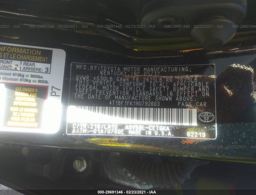 4T1BF1FK1HU792603
