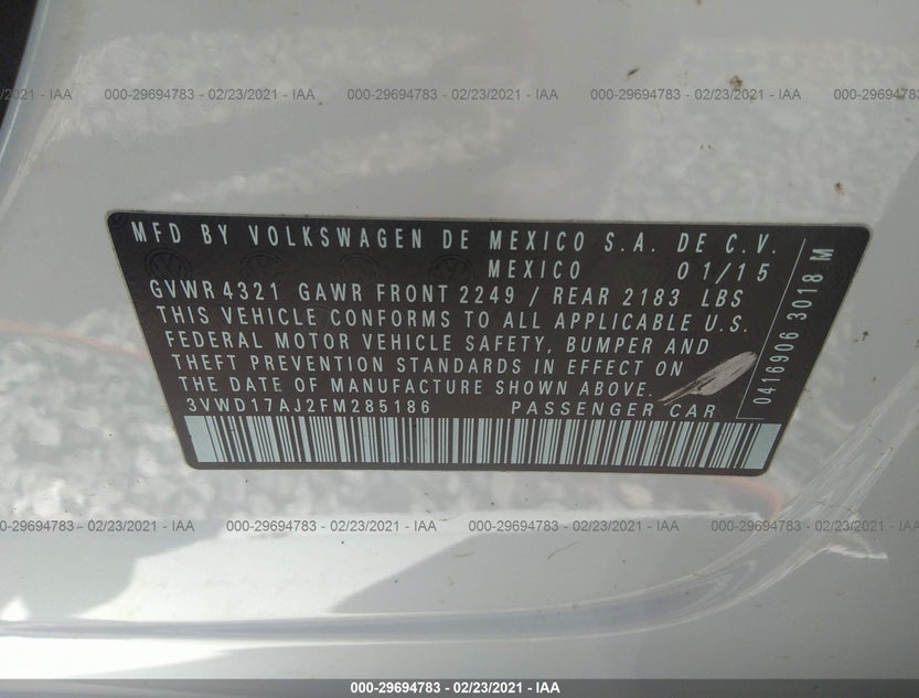 3VWD17AJ2FM285186