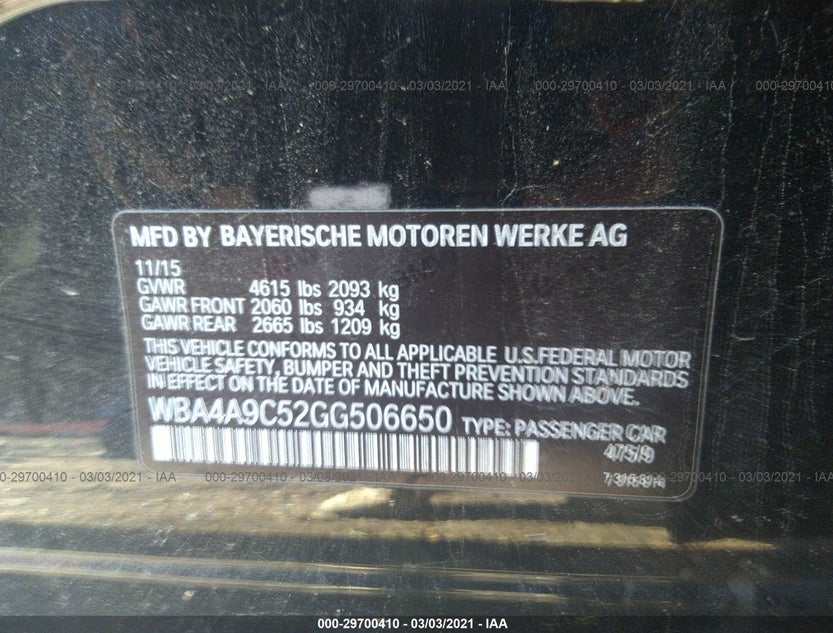 WBA4A9C52GG506650