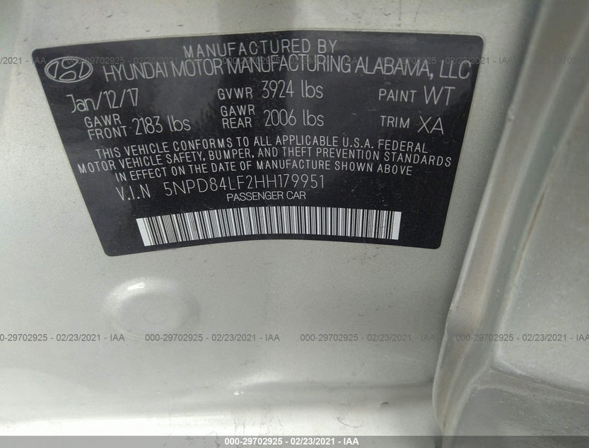 5NPD84LF2HH179951