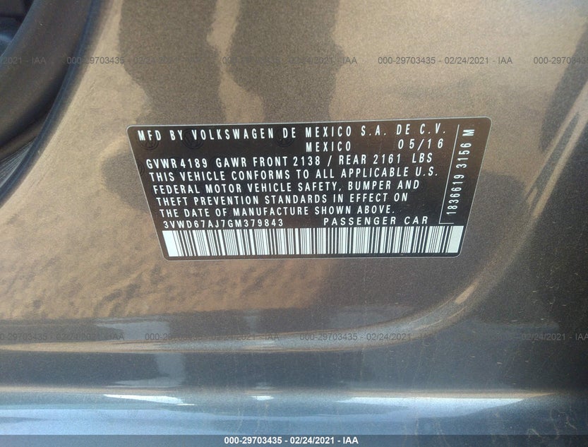 3VWD67AJ7GM379843