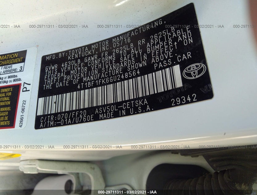4T1BF1FK6GU248564