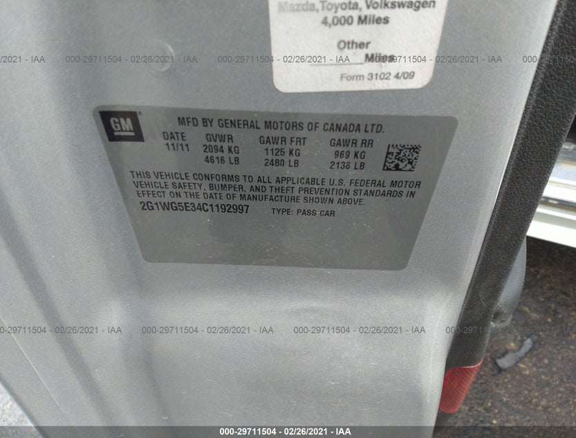2G1WG5E34C1192997