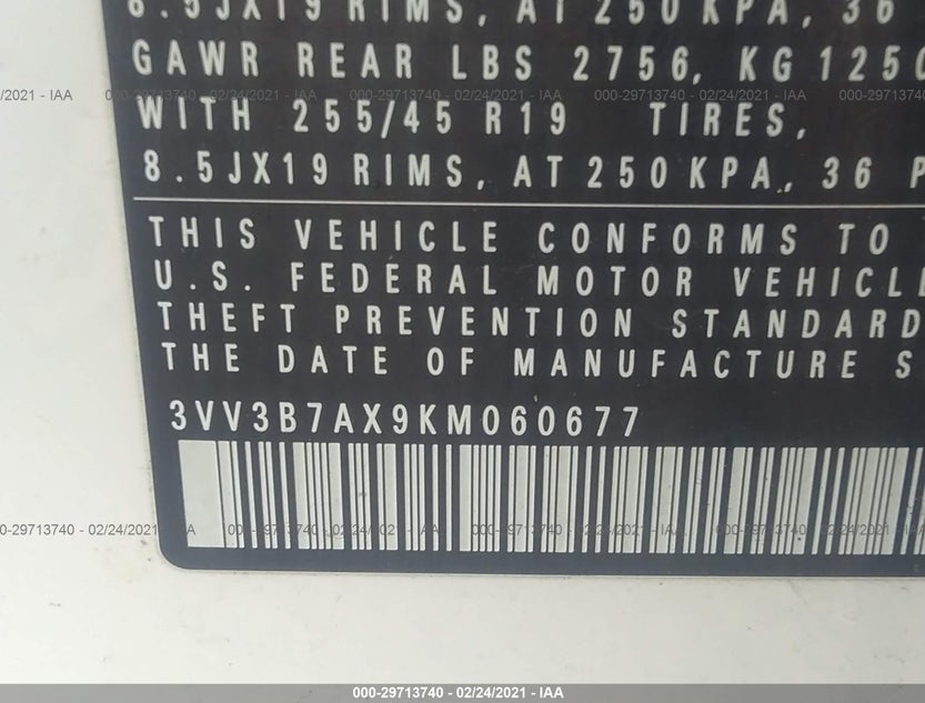 3VV3B7AX9KM060677