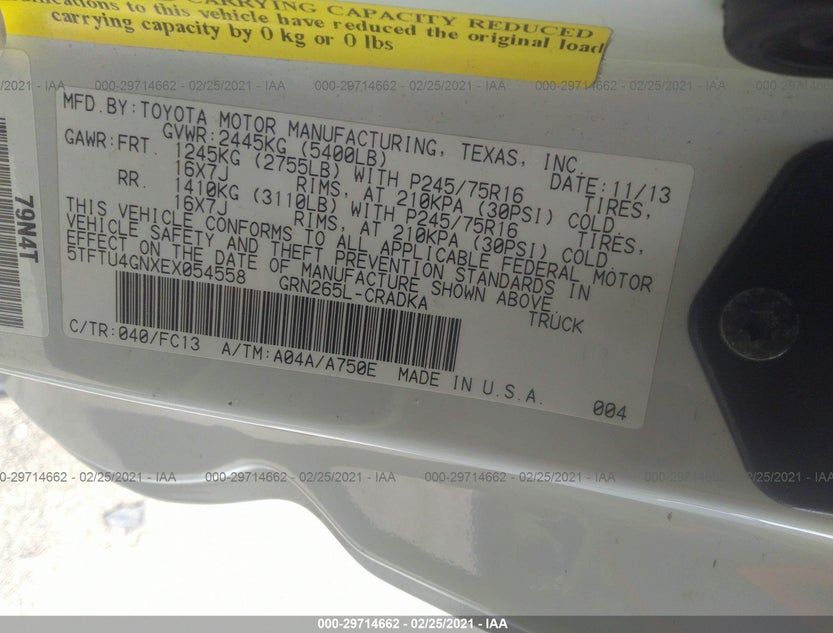5TFTU4GNXEX054558