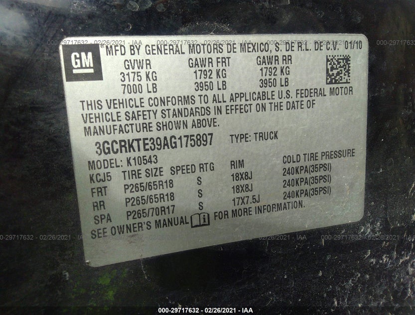 3GCRKTE39AG175897