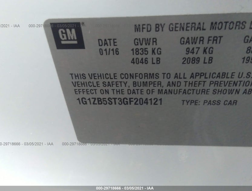 1G1ZB5ST3GF204121