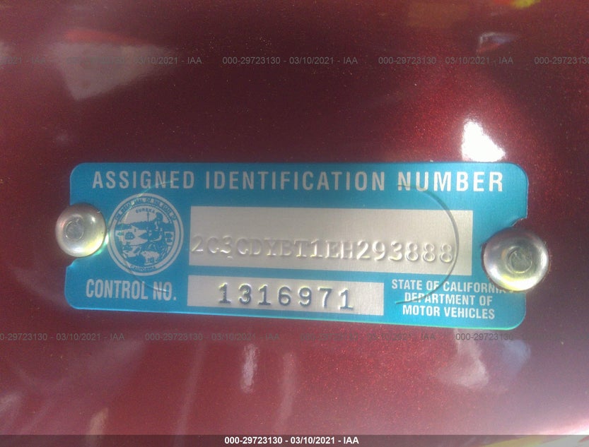 2C3CDYBT1EH293888
