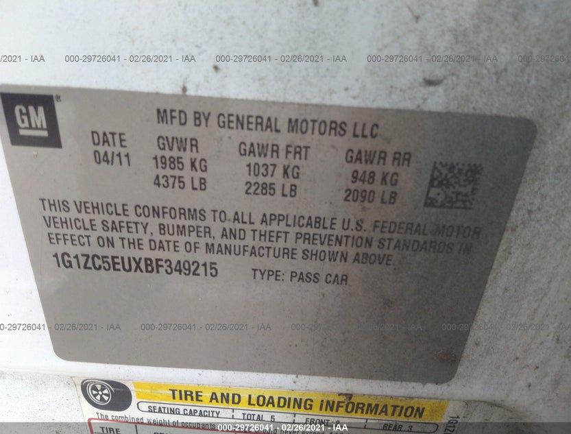 1G1ZC5EUXBF349215