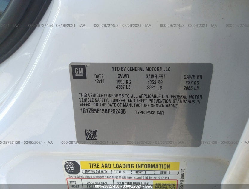 1G1ZB5E15BF252495