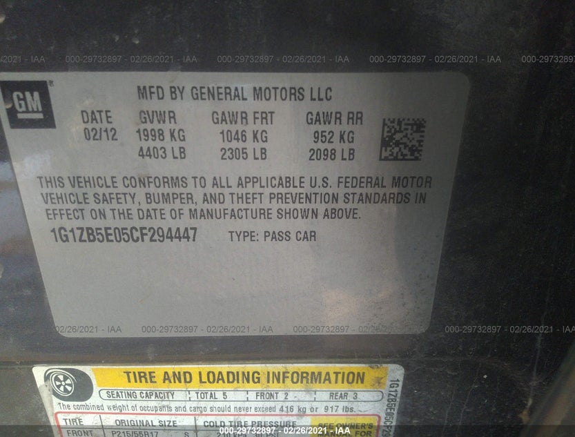 1G1ZB5E05CF294447