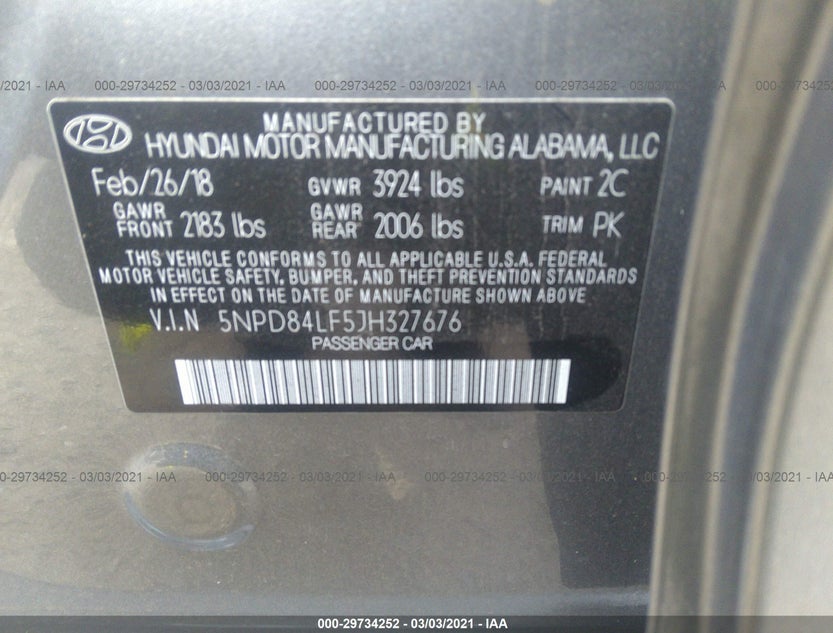 5NPD84LF5JH327676