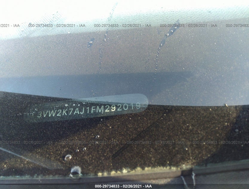3VW2K7AJ1FM292019