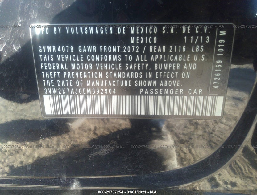 3VW2K7AJ0EM392904