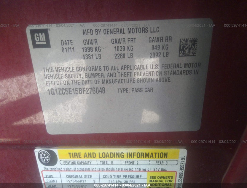 1G1ZC5E15BF276048