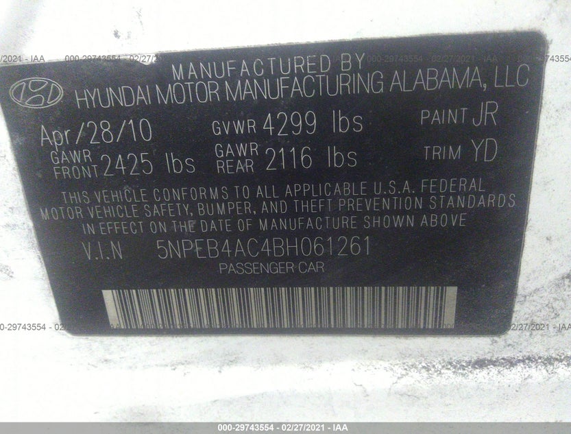 5NPEB4AC4BH061261