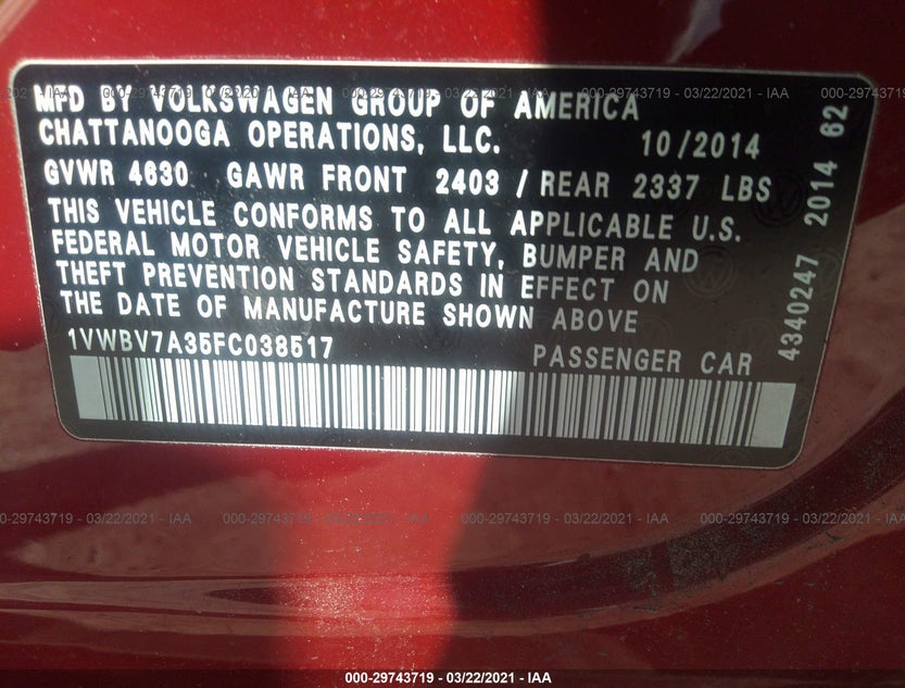1VWBV7A35FC038517