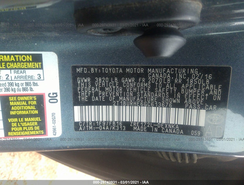 2T1BURHE6GC613676
