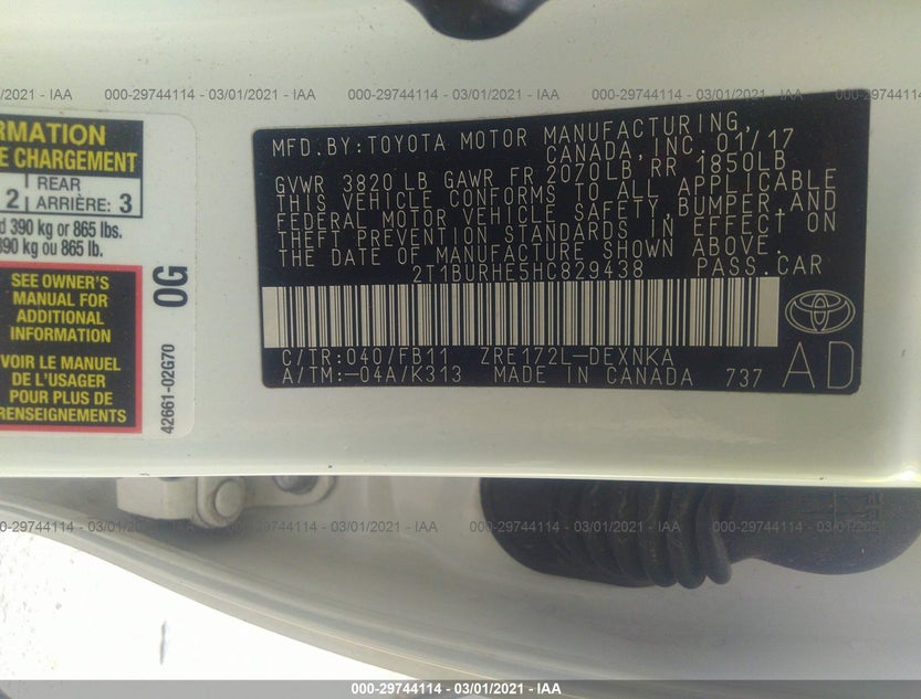 2T1BURHE5HC829438