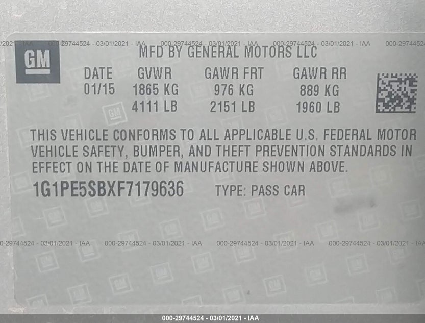 1G1PE5SBXF7179636