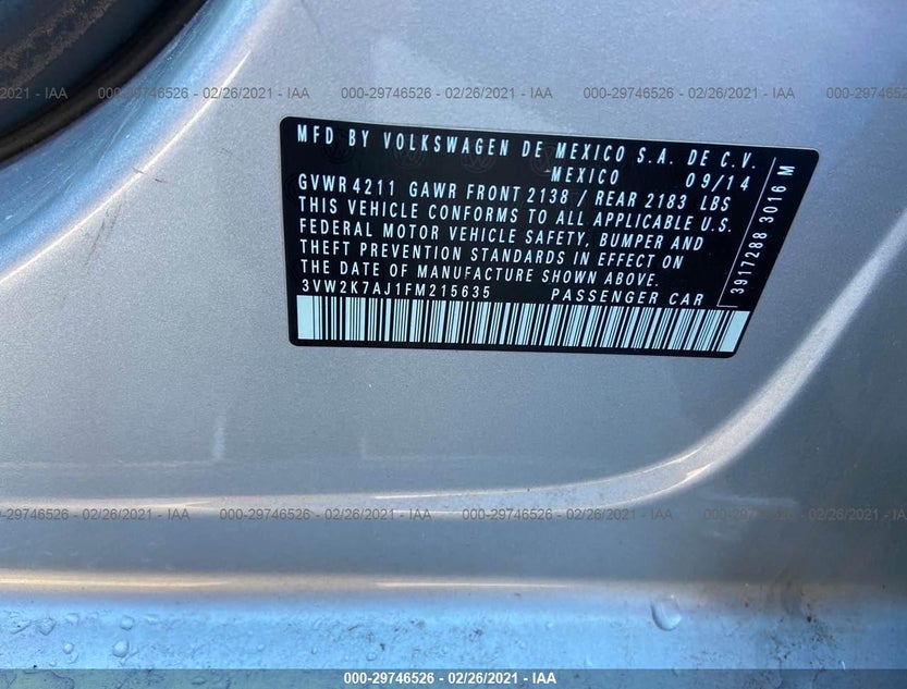 3VW2K7AJ1FM215635