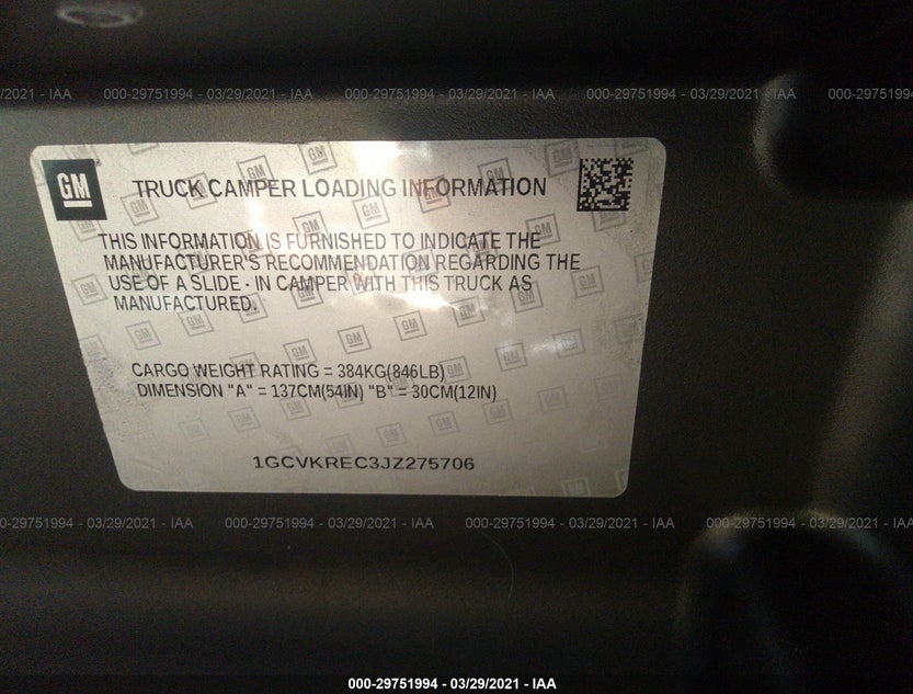 1GCVKREC3JZ275706