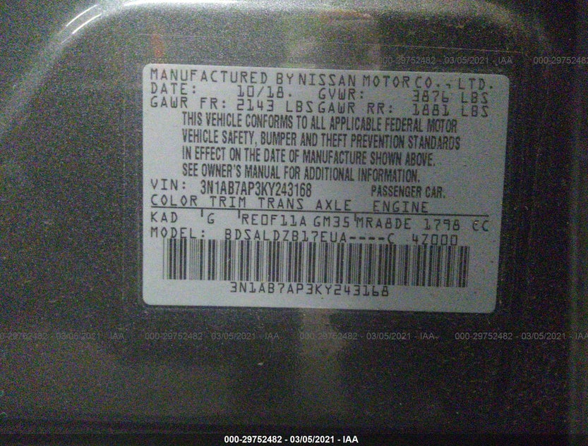 3N1AB7AP3KY243168