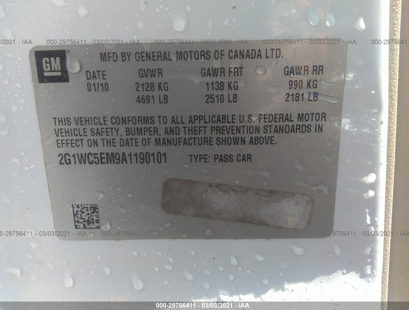 2G1WC5EM9A1190101