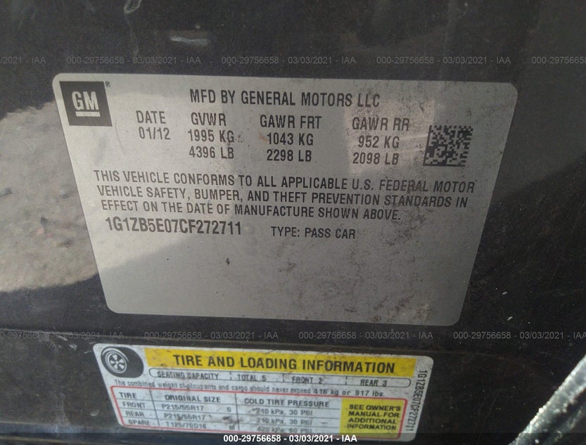 1G1ZB5E07CF272711