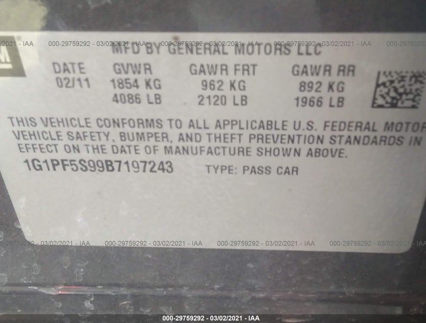 1G1PF5S99B7197243