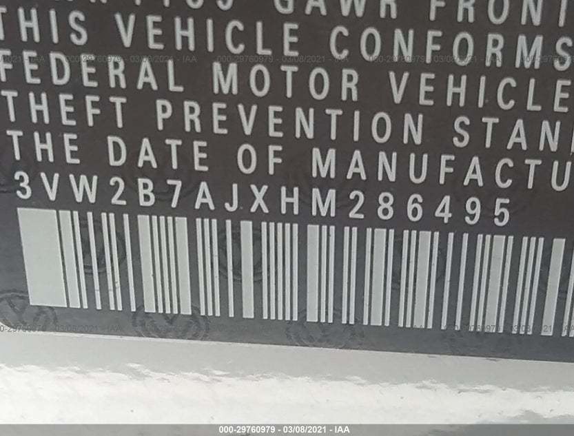 3VW2B7AJXHM286495