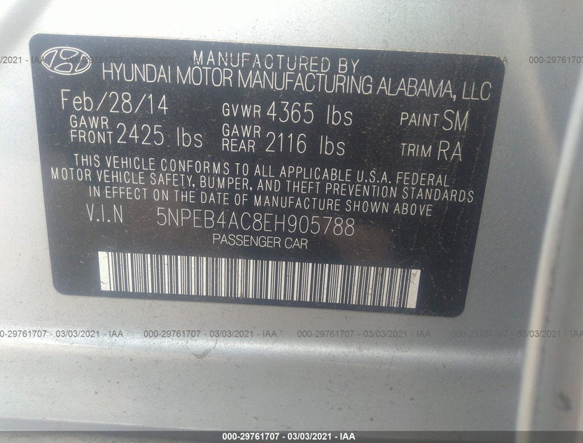 5NPEB4AC8EH905788